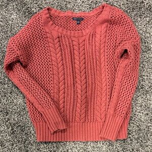 Women's American Eagle Cable Knit Sweater - Rose